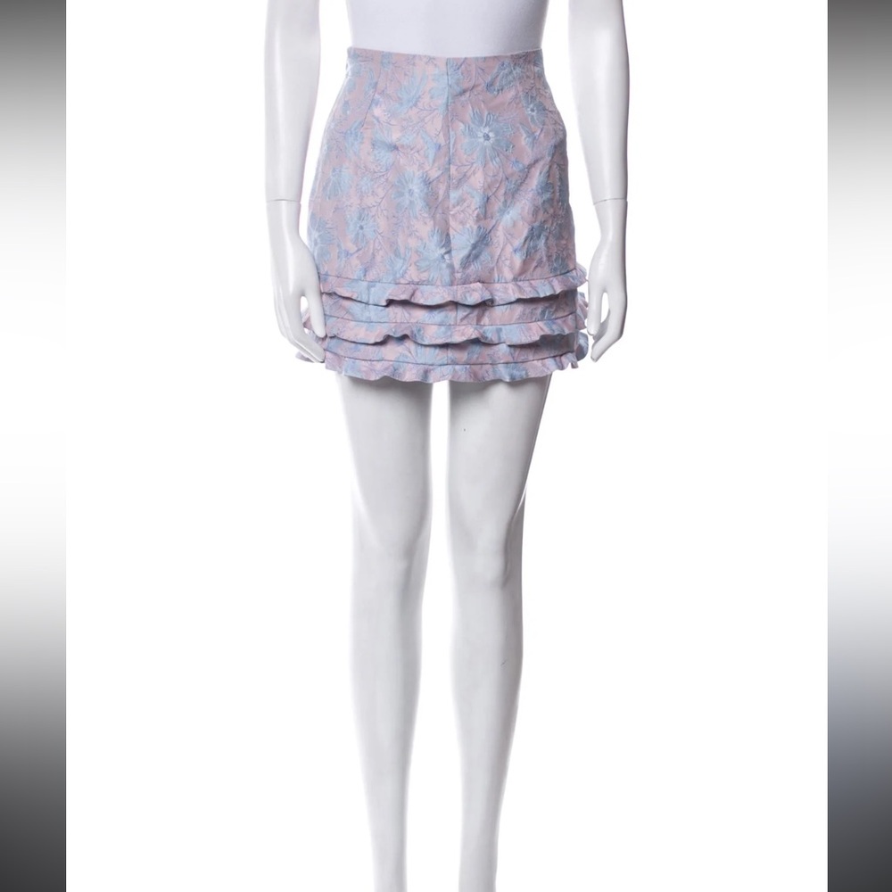 LPA Pink and Blue Floral Skirt